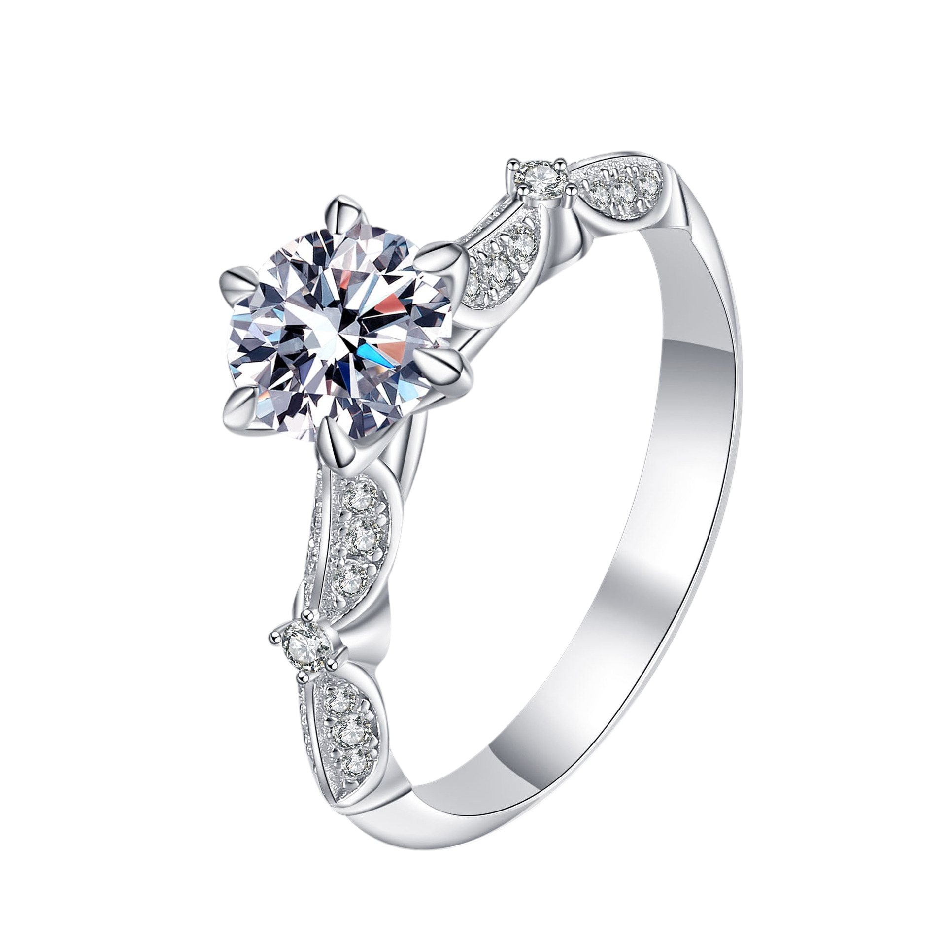 Hayesaura | Parisian Chic 18K Plated Moissanite Solitaire | Minimalist Bridal Proposal Ring