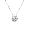 Hayesaura | Clean Fit 18K Plated Bubble Bezel Moissanite | High-Cold Daily Stacking Necklace