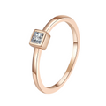 Hayesaura | Champagne Gold Ice Cube Geometric Moissanite Ring