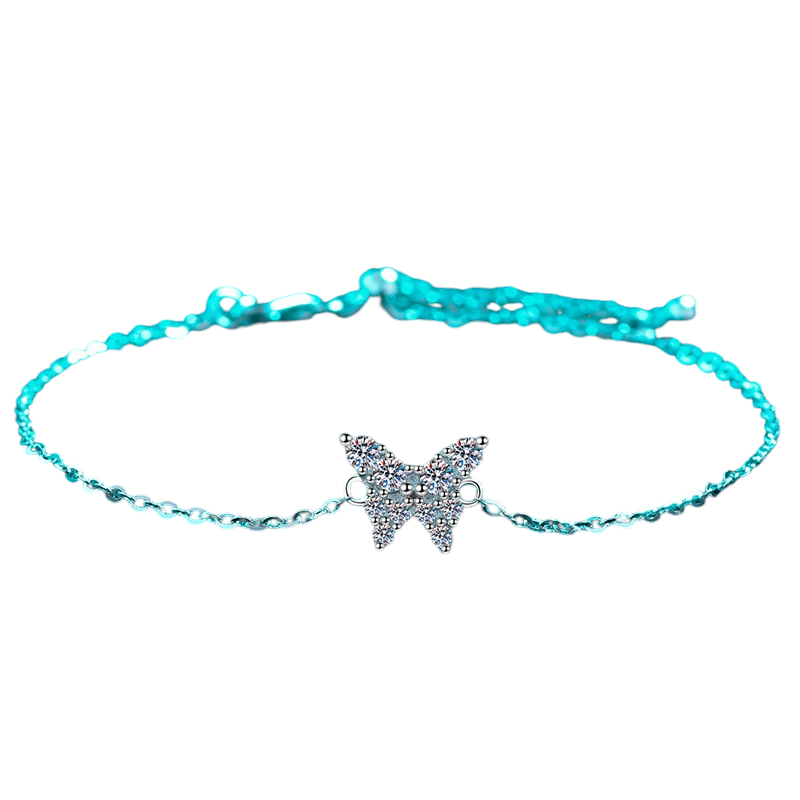 Hayesaura | Coquette Romance 18K Plated Ethereal Butterfly Moissanite Bracelet | Sweet Elegant Anniversary Gift