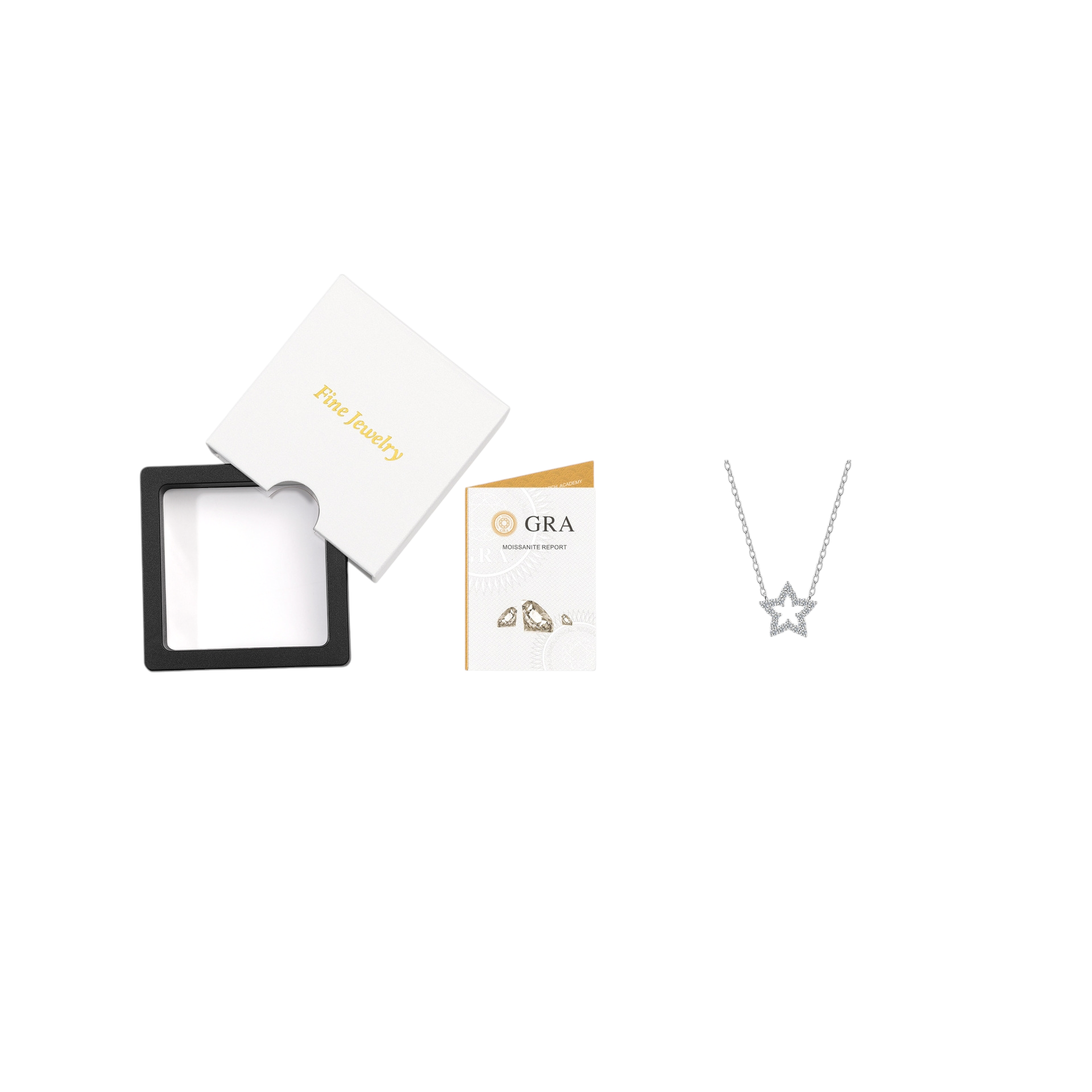 Hayesaura | Cyber Y2K 18K Plated Pentagram Star Moissanite | Rebellious Street Couture Chain