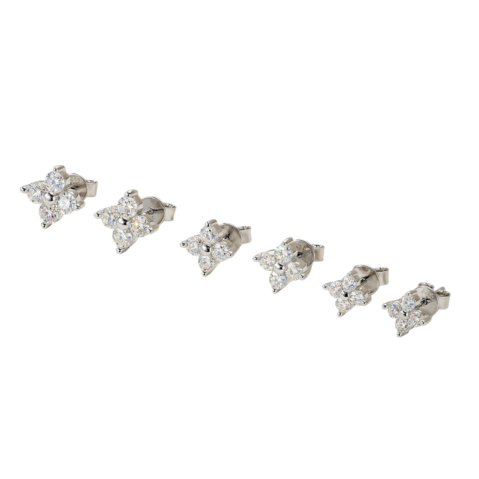 Hayesaura | Parisian Chic 18K Plated Four-Leaf Clover Moissanite | Quiet Luxury Elegant Studs