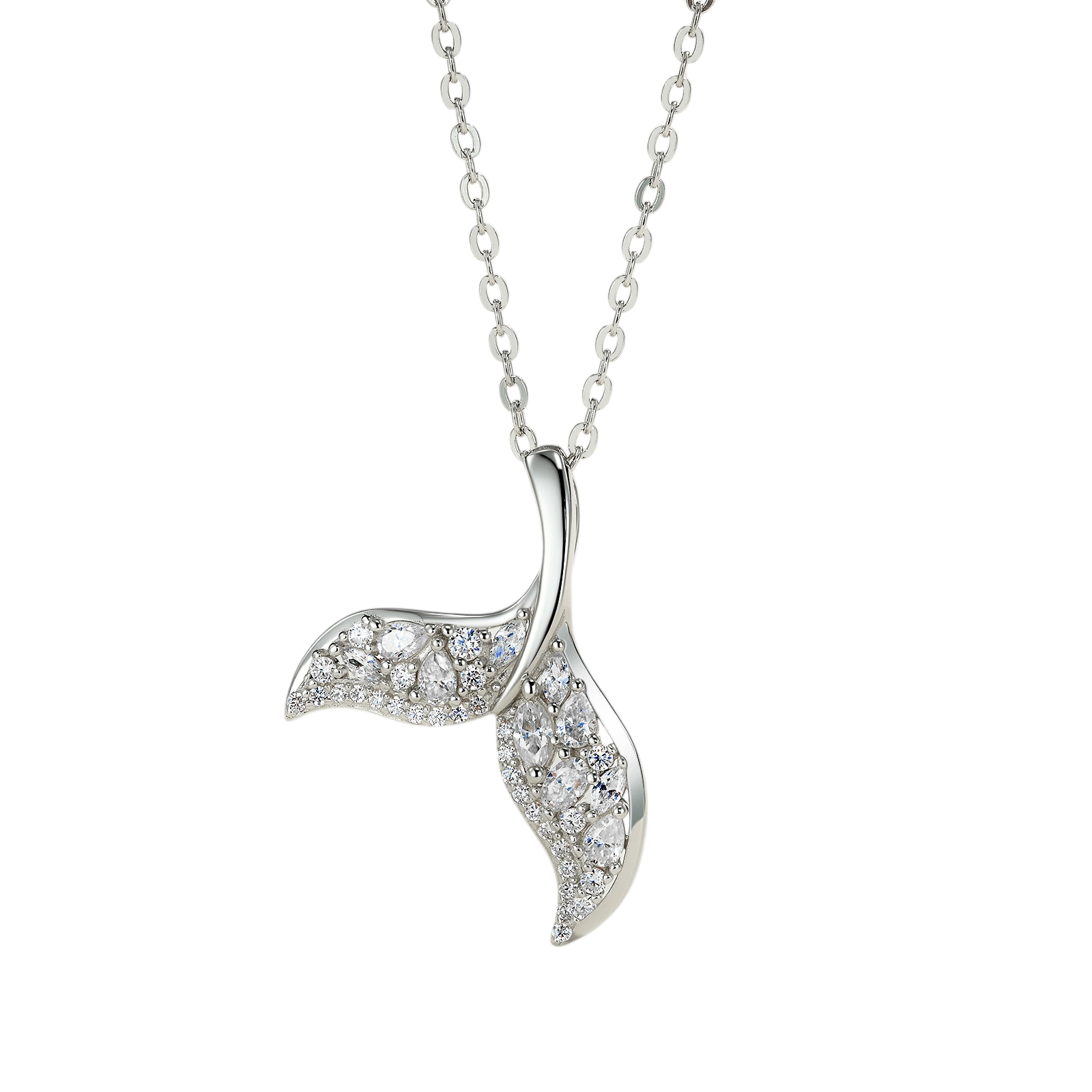 Hayesaura | Oceanic Fairycore 18K Plated Mermaid Tail Moissanite | Ethereal Romantic Clavicle Chain