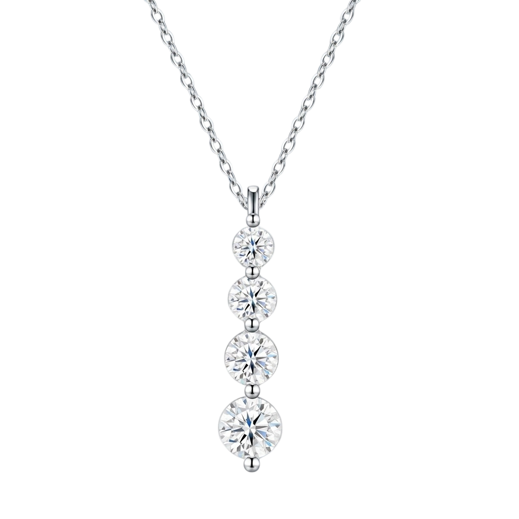 Hayesaura | Minimalist Architecture 18K Plated Horizontal Bar Moissanite | Office Siren Daily Necklace