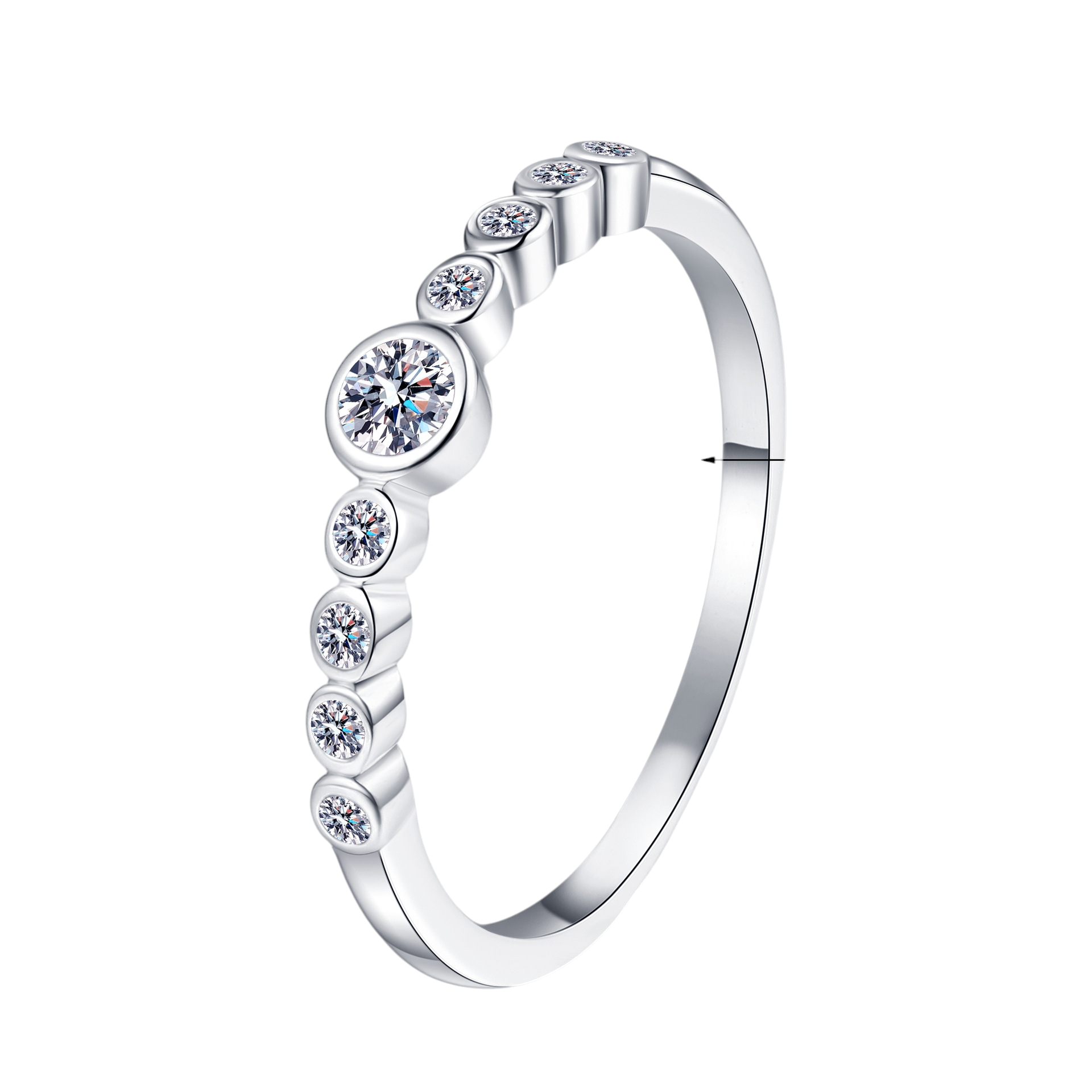 Hayesaura | Minimalist Bubble Moissanite Stacking Band | Quiet Luxury Everyday Ring