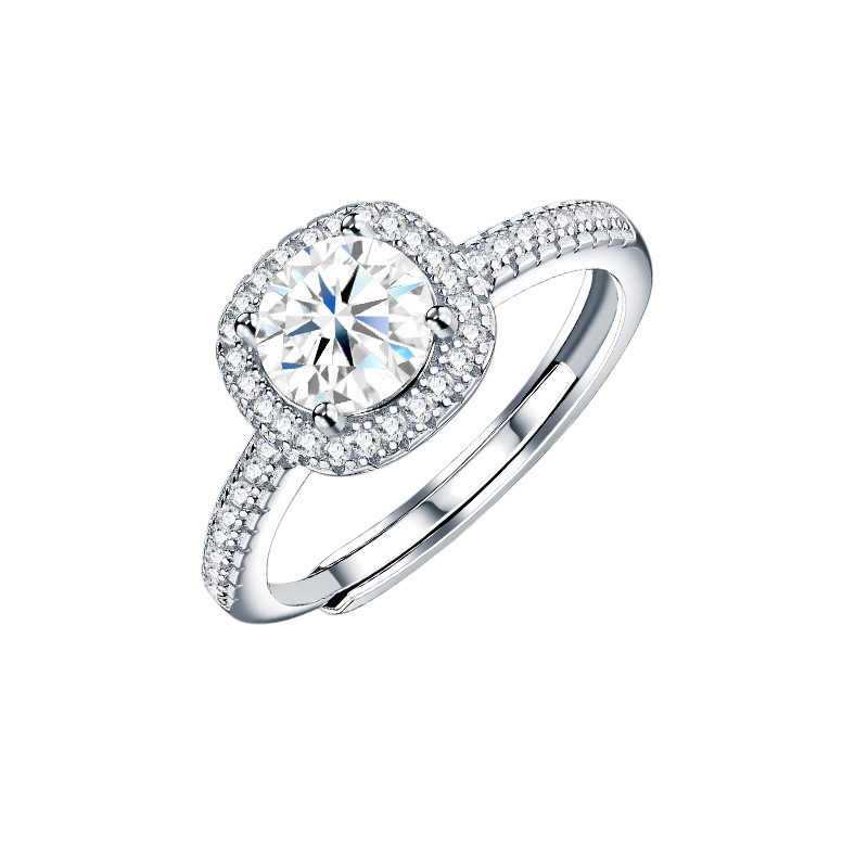 Hayesaura | Office Siren Full-Set Pave Moissanite Stacking Band | High-Cold Minimalist Essential