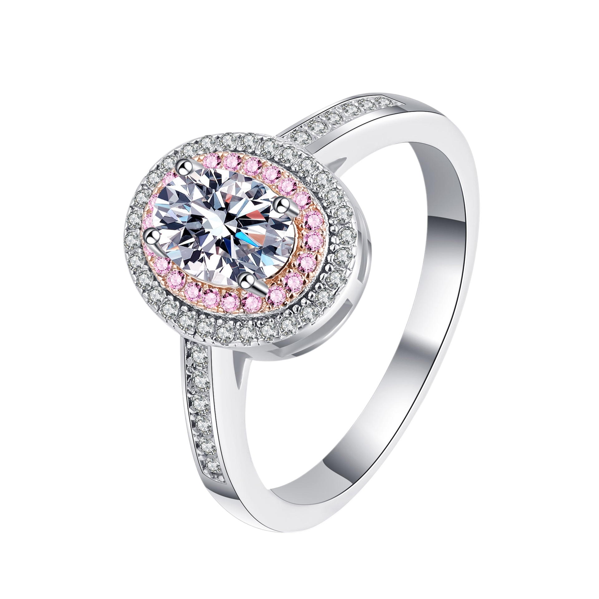 Hayesaura | Rose Gold Pigeon Egg Oval Cut Moissanite Solitaire Ring