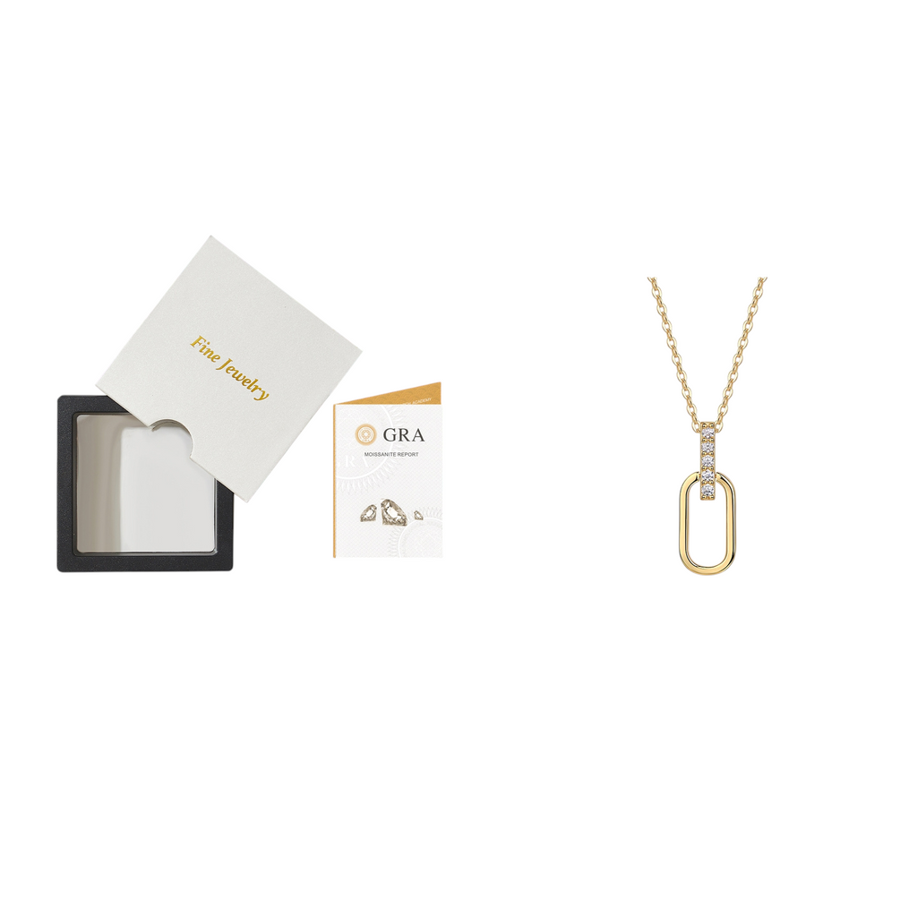 Hayesaura | Clean Fit 18K Gold Plated Moissanite Solitaire | Modern Everyday Commute Pendant