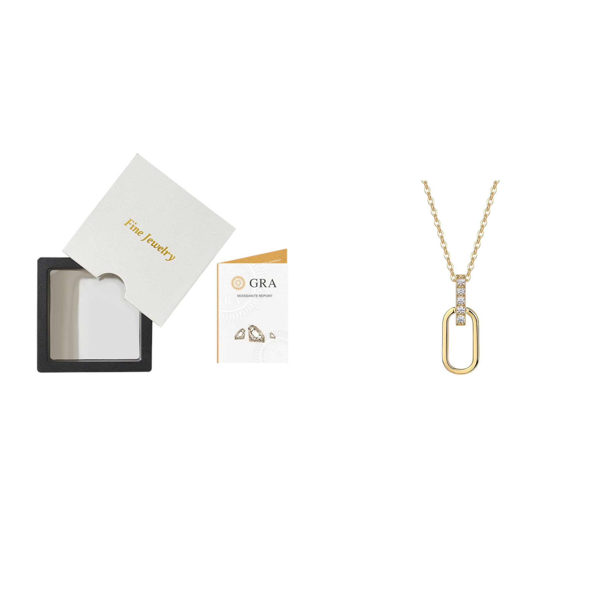 Hayesaura | Clean Fit 18K Gold Plated Moissanite Solitaire | Modern Everyday Commute Pendant