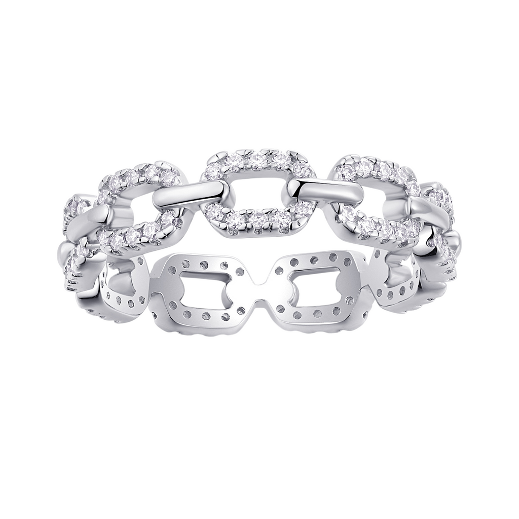 Hayesaura | Figure-Eight Buckle Moissanite Minimalist Ring | Proposal