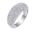 Hayesaura | Wide Band Full Pave Moissanite Proposal Ring | Minimalist