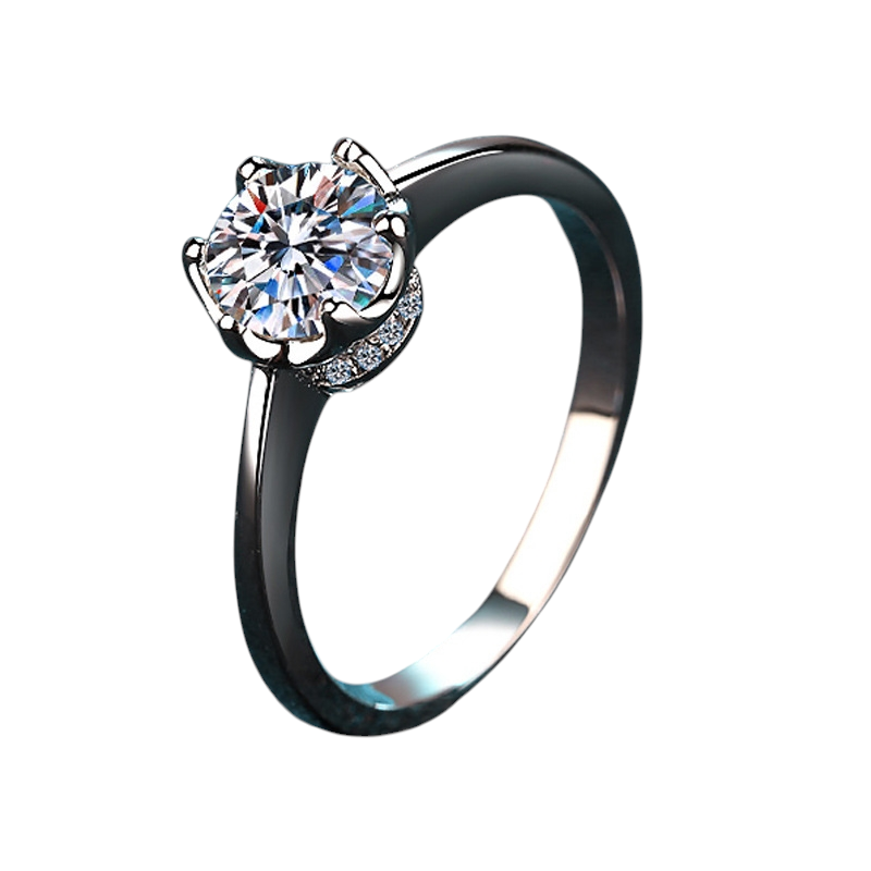 Hayesaura | Classic Heritage 18K Plated Six-Prong Moissanite | Quiet Luxury Proposal Ring
