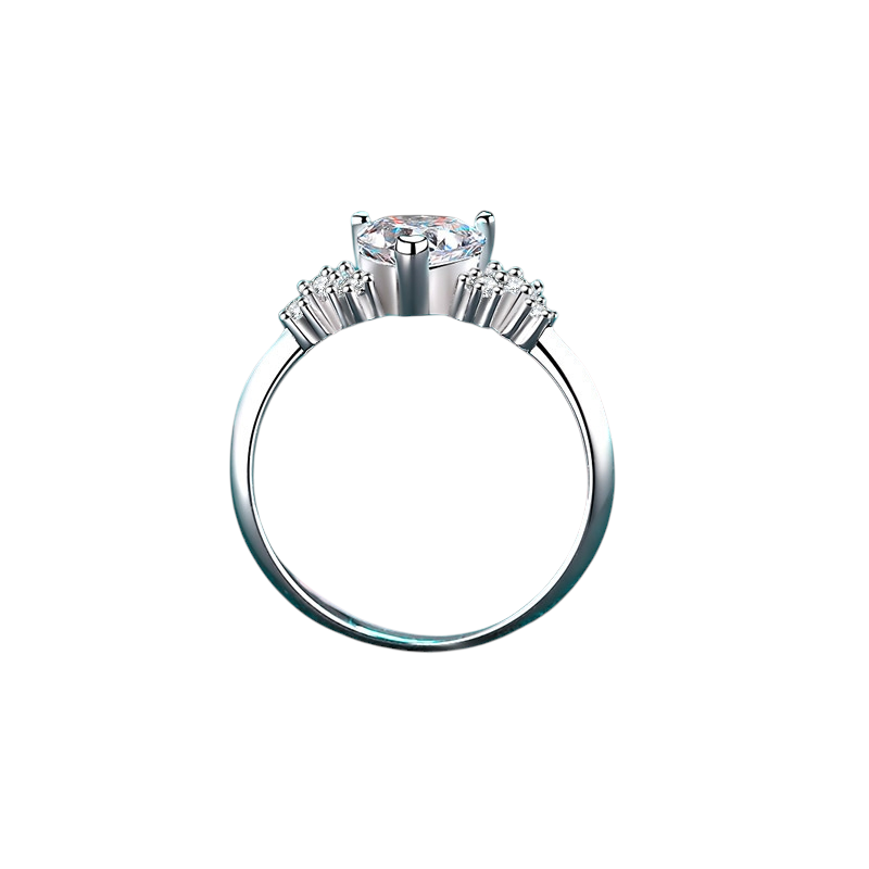 Hayesaura | Romantic Heart-Shaped Moissanite Proposal Ring