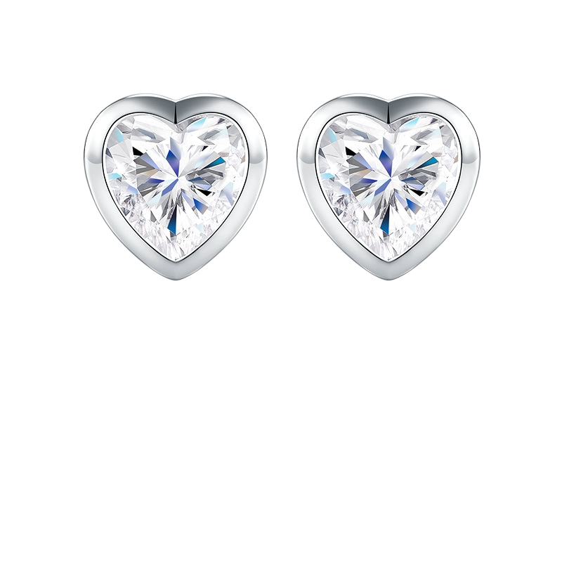 Hayesaura | Avant-Garde Abstract Heart Geometric | Modern Romance Statement Studs