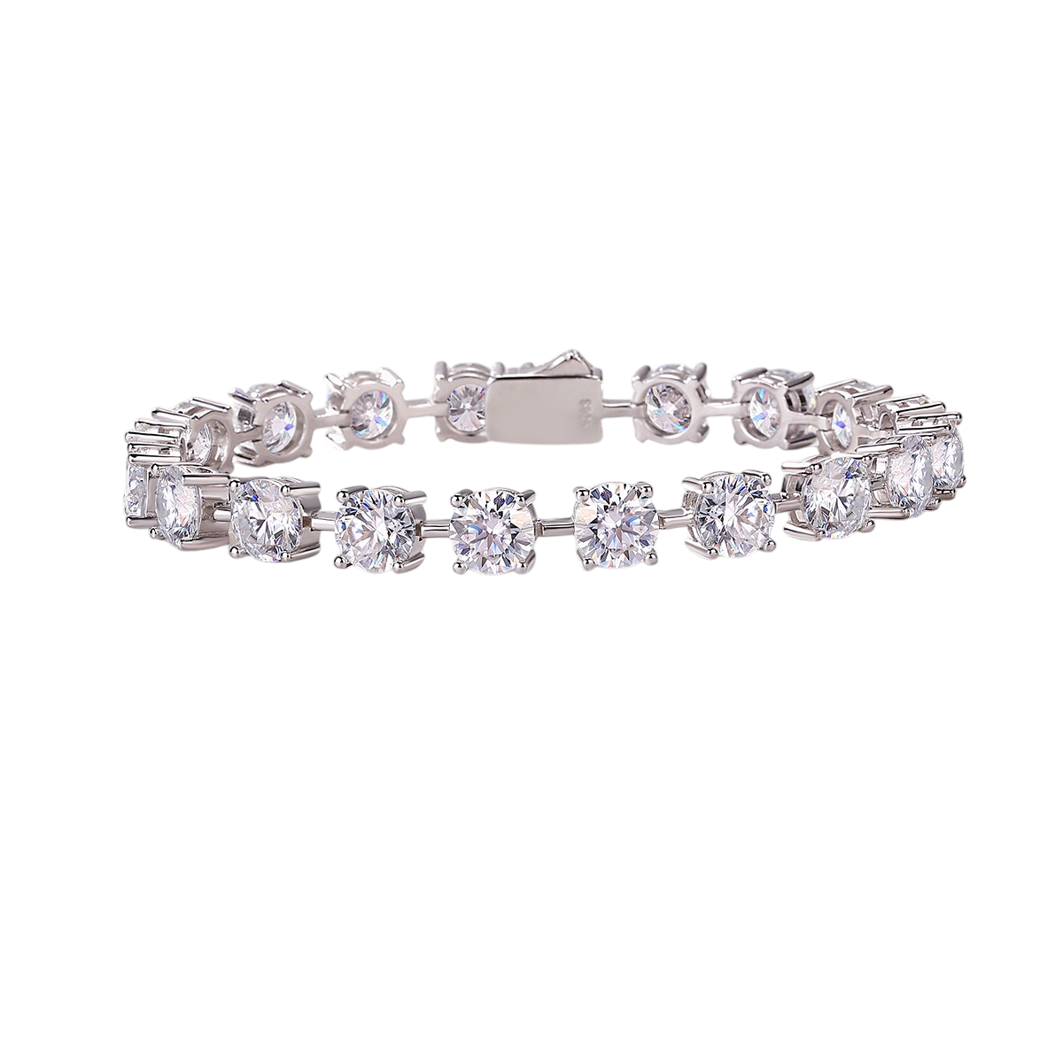 Hayesaura | Old Money Platinum-Plated Unisex Moissanite | Quiet Luxury Statement Tennis Bracelet
