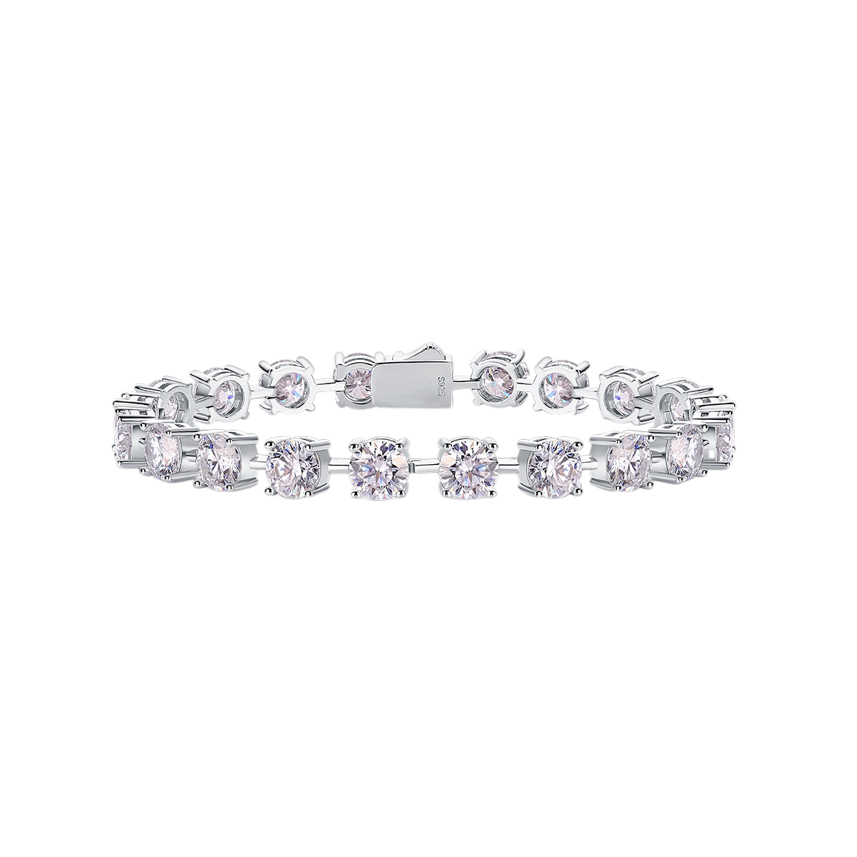 Hayesaura | Old Money Platinum-Plated Unisex Moissanite | Quiet Luxury Statement Tennis Bracelet