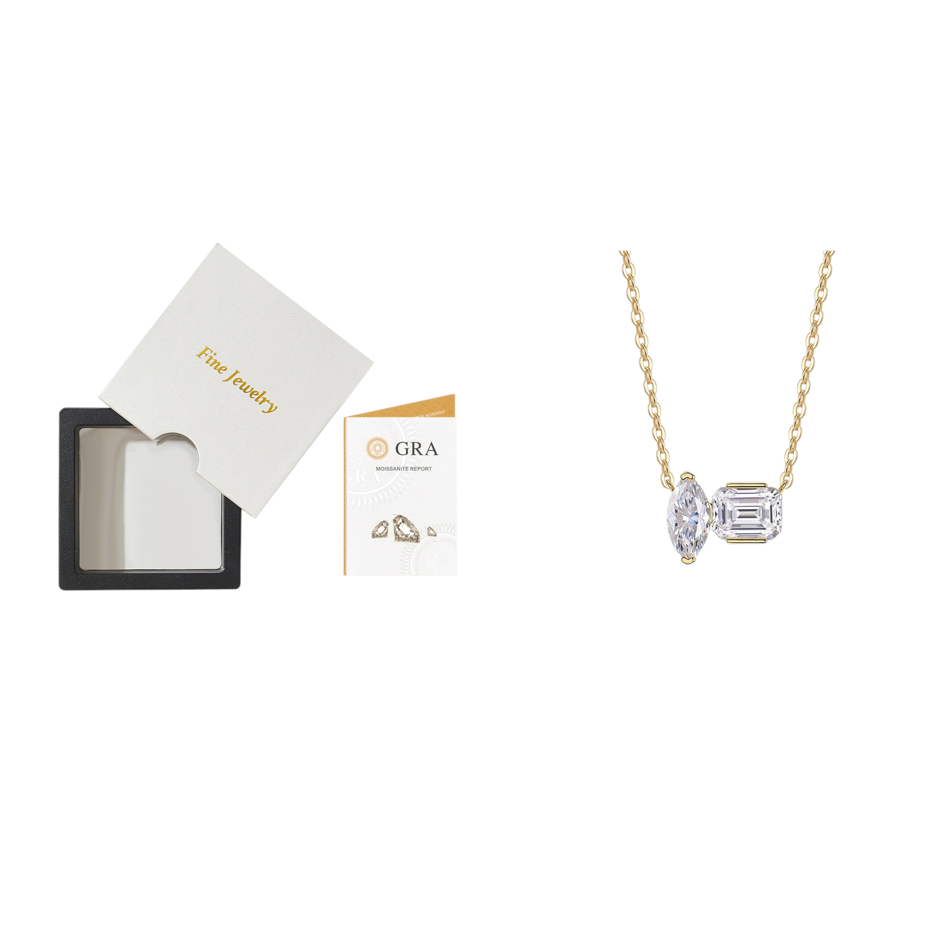 Hayesaura | Avant-Garde 18K Plated Marquise Cluster Moissanite | High-Fashion Statement Choker