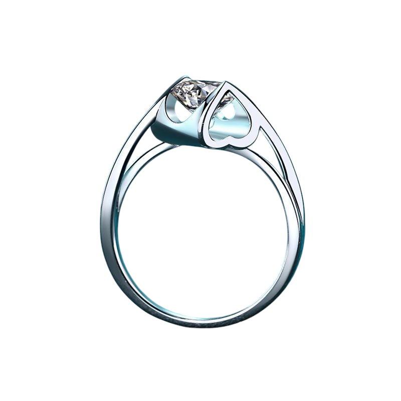 Hayesaura | Parisian Chic Angel's Kiss Moissanite Solitaire | Romantic Date High-Cold Promise Ring