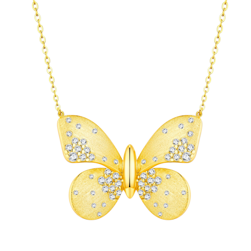 Hayesaura | Fairycore 18K Plated Butterfly Moissanite | Sweet Romantic Clavicle Chain