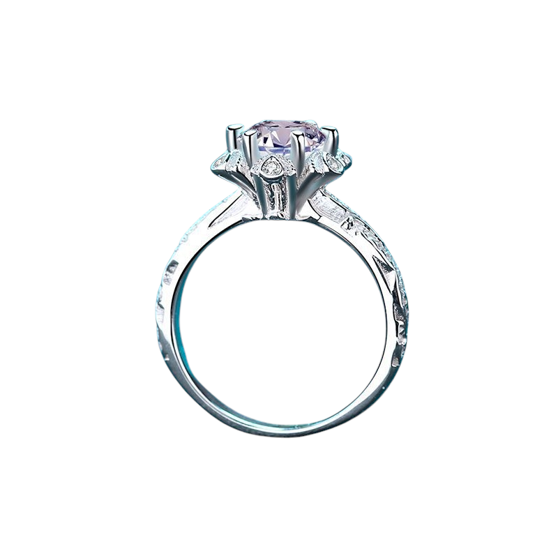 Hayesaura | Korean Niche Floral Blossom Moissanite Ring