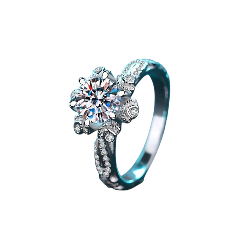 Hayesaura | Korean Niche Floral Blossom Moissanite Ring