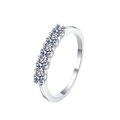 Hayesaura | Elegant Moissanite Pave Half-Eternity Proposal Band
