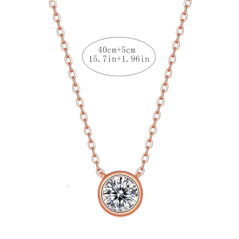 Hayesaura | Clean Fit Mini Bezel-Set Bubble Moissanite Choker | High-Cold Daily Minimalist Necklace