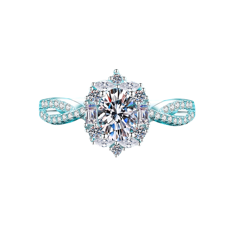 Hayesaura | Coquette Romance 18K Plated Six-Prong Snowflake | Elegant Bridal Engagement Ring