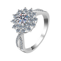 Hayesaura | Stars Holding the Moon Four-Prong Moissanite Wedding Ring