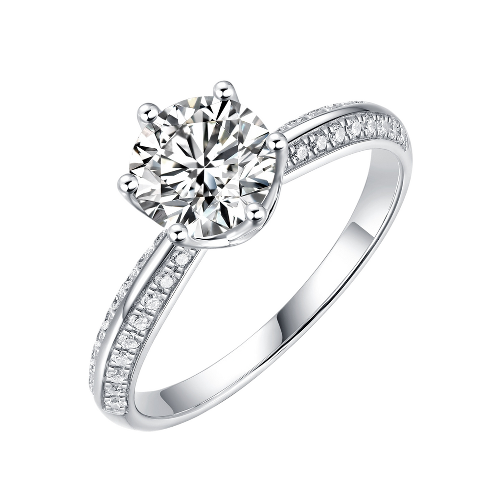Hayesaura | Orb & Cross Punk Moissanite Minimalist Ring | Proposal