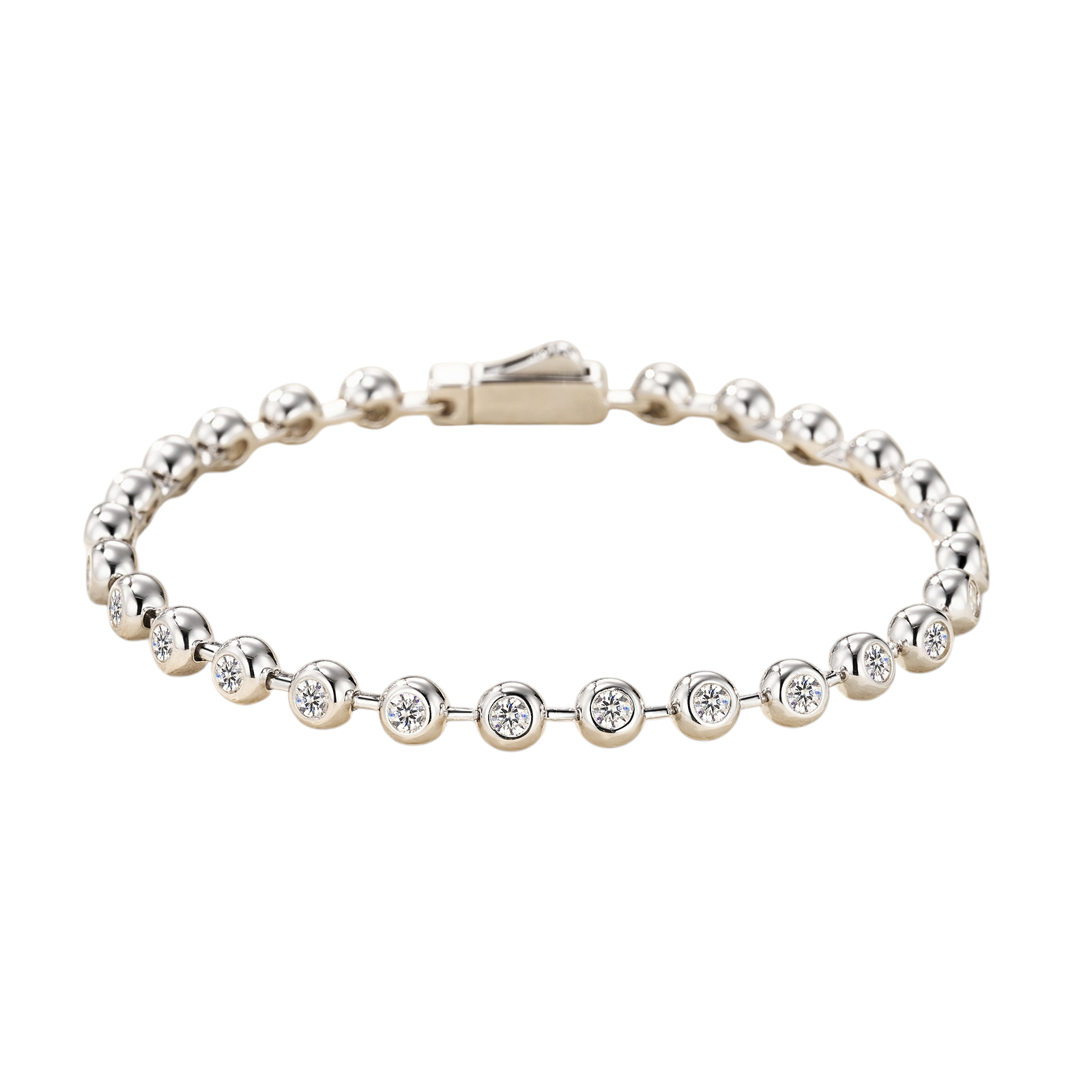 Hayesaura | Scandinavian 18K Plated Floating Bead Moissanite Bracelet | Office Siren Daily Commute