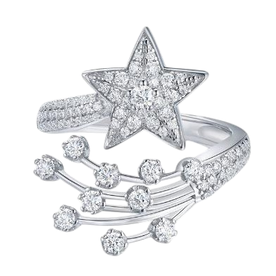 Hayesaura | Parisian Chic Platinum-Plated Moissanite Solitaire | Quiet Luxury Bridal Proposal Ring