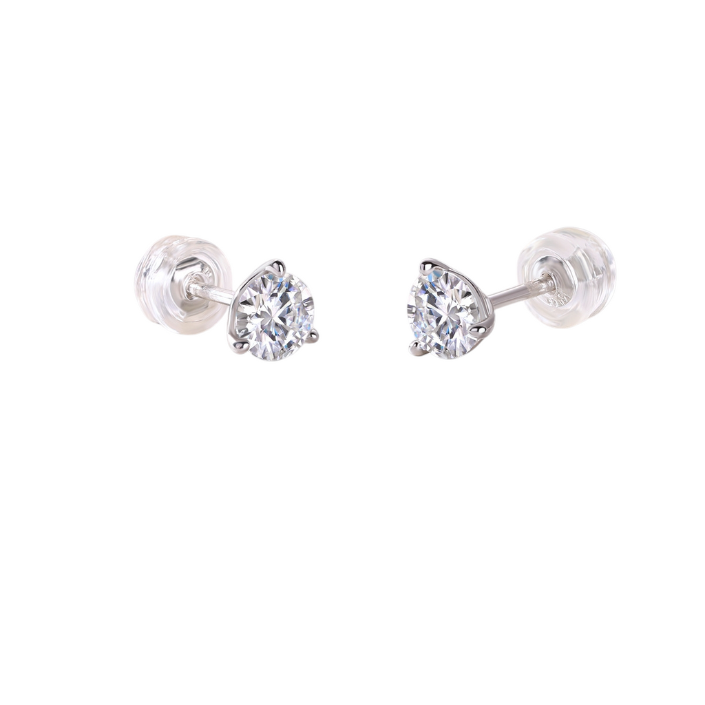 Hayesaura | Viral Trend Classic Solitaire Moissanite | Clean Fit Daily Commute Studs