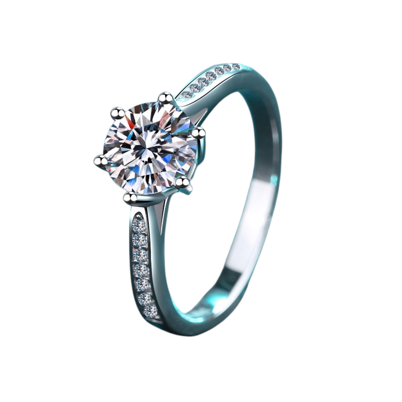 Hayesaura | Quiet Luxury Six-Prong Minimalist Moissanite Solitaire Ring