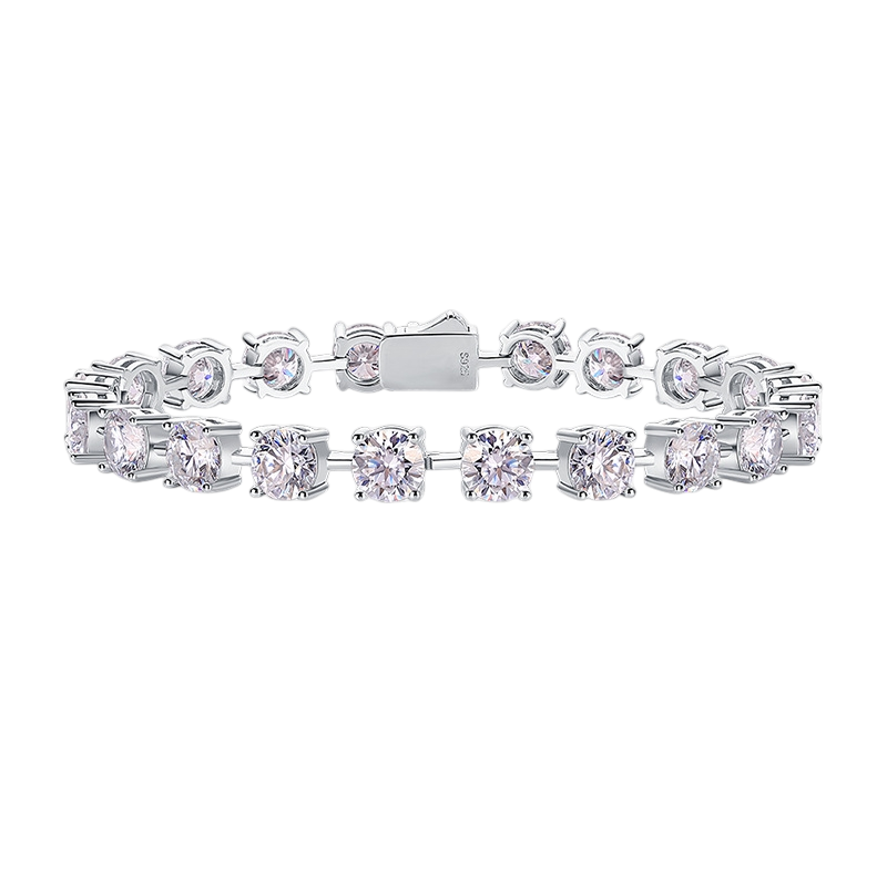 Hayesaura | Old Money Platinum-Plated Unisex Moissanite | Quiet Luxury Statement Tennis Bracelet