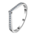 Hayesaura | Sharp V-Shaped Chevron Stacking Moissanite Band
