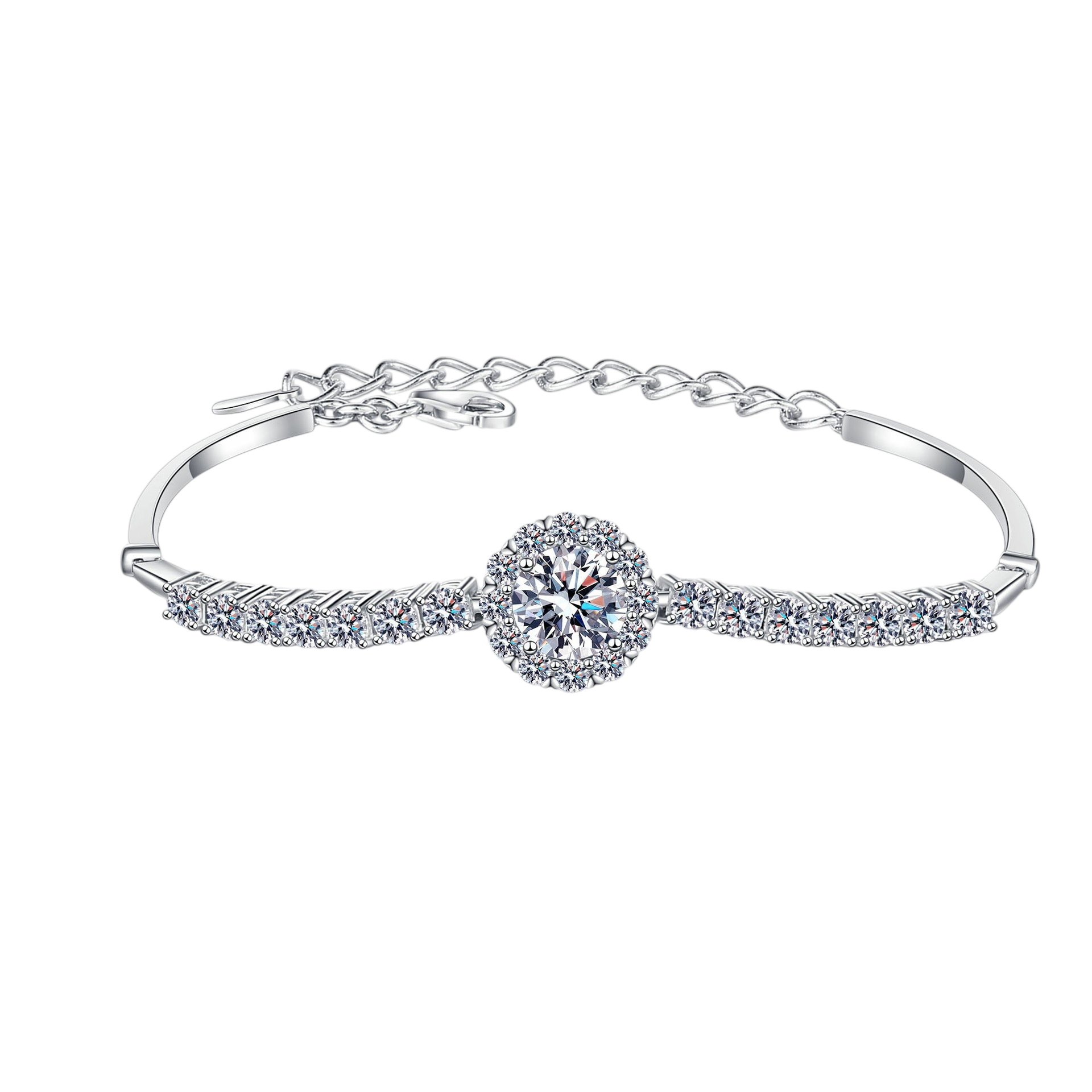 Hayesaura | High-Cold 18K Plated Hexagram Star Moissanite | Cyber Y2K Minimalist Bangle