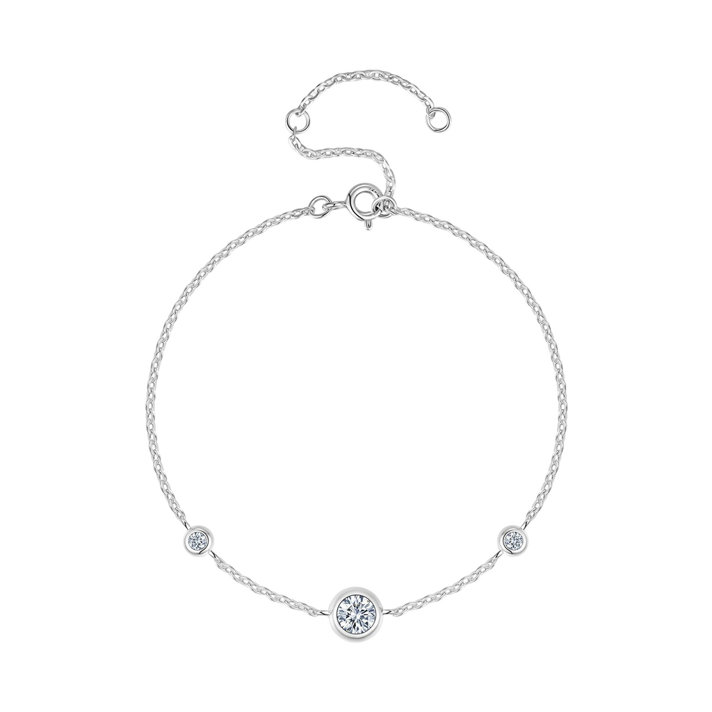 Hayesaura | Petite Dainty 18K Plated Minimalist Moissanite Strand | Clean Fit Everyday Essential