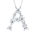 Hayesaura | Street Hip-Hop 18K Plated D-Color Moissanite 26 Initial Letters Necklace | Unisex Avant-Garde Clavicle Chain Statement