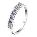Hayesaura | Seven Princesses Classic Moissanite Eternity Band Pinky Ring