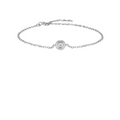 Hayesaura | Korean Minimalist Geometric Single-Stone Moissanite Solitaire | High-Cold Graceful Chain