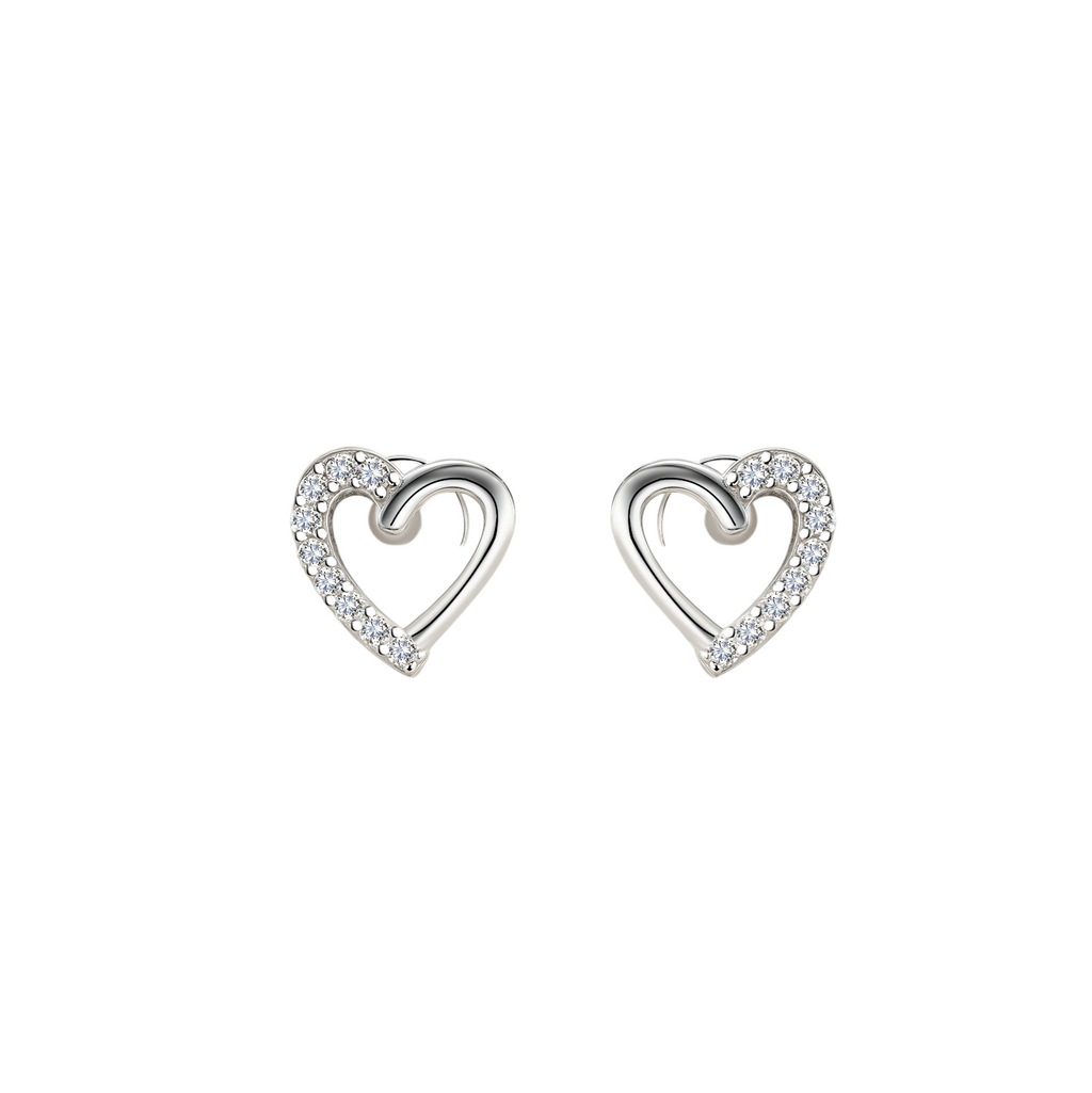 Hayesaura | Coquette Romance 18K Plated Petite Heart | Delicate Aesthetics Bridal Studs