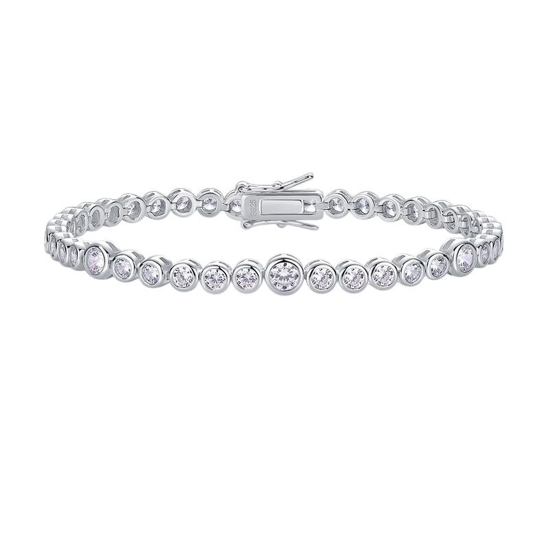 Hayesaura | Urban Heavyweight 18K Plated Hip-Hop Moissanite Tennis Bracelet | Unisex Bold Statement Band