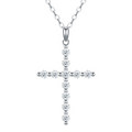 Hayesaura | Gothic Romance 18K Plated Cross Moissanite Pendant | Avant-Garde Statement Choker
