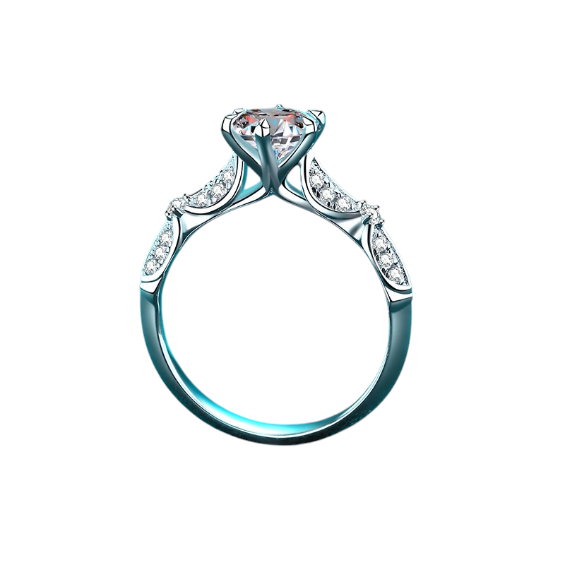 Hayesaura | Parisian Chic 18K Plated Moissanite Solitaire | Minimalist Bridal Proposal Ring