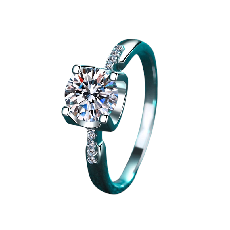 Hayesaura | T-Style Bull Head Premium Moissanite Solitaire Ring