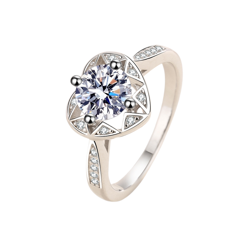 Hayesaura | Starry Wish 18K Plated Moissanite Solitaire | Romantic Date Bridal Proposal Ring