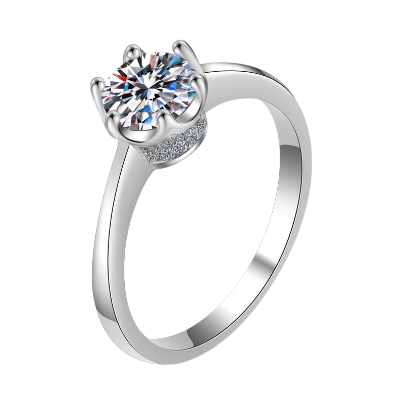 Hayesaura | Classic Heritage 18K Plated Six-Prong Moissanite | Quiet Luxury Proposal Ring