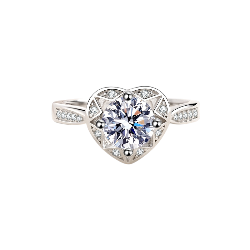 Hayesaura | Starry Wish 18K Plated Moissanite Solitaire | Romantic Date Bridal Proposal Ring