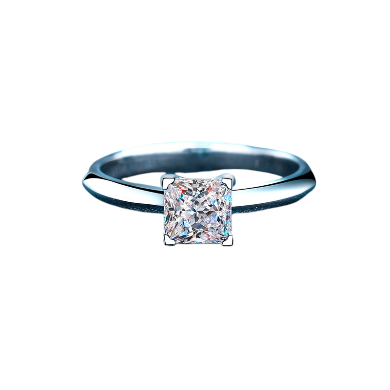 Hayesaura | Iconic Princess Square Cut Four-Prong Moissanite Ring